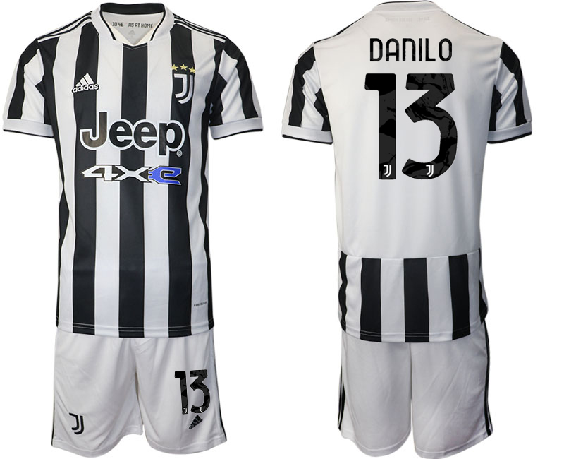 Men 2021-2022 Club Juventus home white #13 Adidas Soccer Jerseys